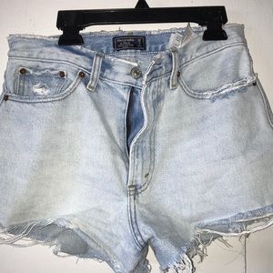 Abercrombie light wash jean shorts